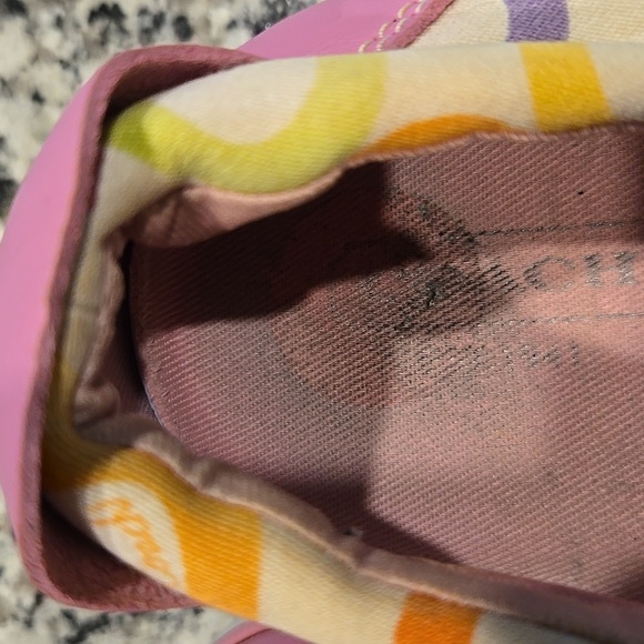 COACH BEALE PINK MULTICOLOR C MONOGRAM SLIP ON SNEAKER. SIZE 8B - Picture 8 of 14